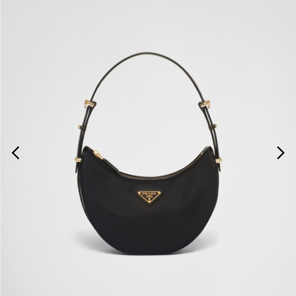 Prada Arqué Re-Nylon and Brushed Leather Mini Shoulder Bag